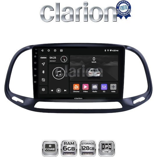 Clarion Gl53197 ОЕМ Мултимедийна Екран Автомобилни Аудио Системи Fiat Doblo Combo 2015 > 2018 Apple CarPlay Android Auto Bluetooth GPS Вграден Wi-Fi GPRS Electriclife