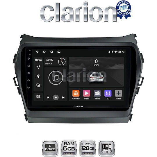 Clarion Gl53309 OEM Мултимедийна Екран Автомобилен Hyundai Santa Fe 2013 > 2017 Hyundai IX45 CarPlay AndroidAuto Bluetooth GPS Wi-Fi GPRS ElectricLife