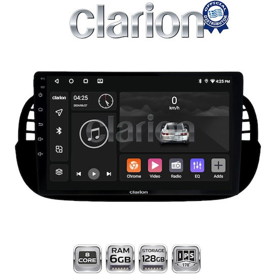Clarion Gl53315b OEM Мултимедийна Екран Автомобилни Аудио Системи Fiat 500 2007 > 2016 CarPlay AndroidAuto BT GPS Wi-Fi GPRS Electriclife