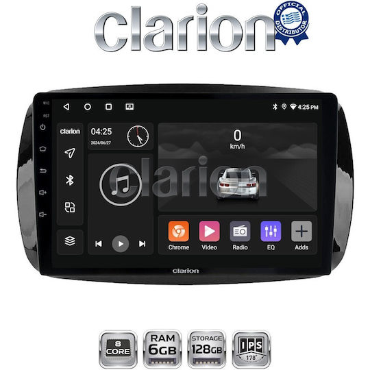 Clarion Gl53029 Екран OEM Мултимедия Автомобилен Смарт ForTwo 2015> CarPlay AndroidAuto BT GPS Wi-Fi GPRS ElectricLife