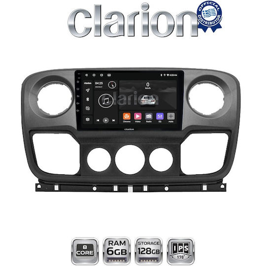 Clarion Gl53503 Οθόνη Oem Multimedia Αυτοκινήτου Nissan Nv400 2011 > 2020 Opel Movano 2011> 2020 Renault Master Iii 2010 > 2019 Carplay Androidauto Bt Gps Wifi Gprs Electriclife