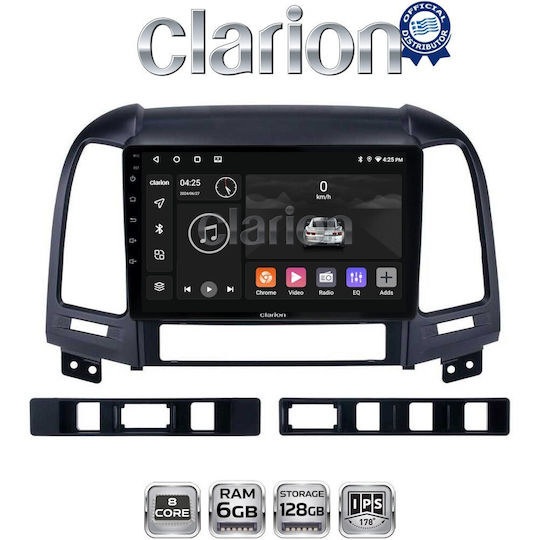 Clarion Gl53239 ОЕМ Мултимедийна Екран Автомобилен Hyundai Santa Fe 2006 > 2013 CarPlay Android Auto Bt GPS Wi-Fi GPRS Electriclife