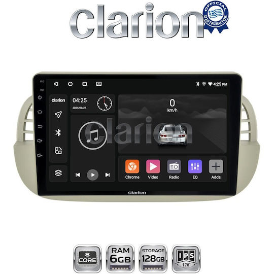 Clarion Gl53315 OEM Мултимедийна Екран Автомобилни Аудио Системи Fiat 500 2007 > 2016 CarPlay AndroidAuto Bt GPS Wi-Fi GPRS ElectricLife