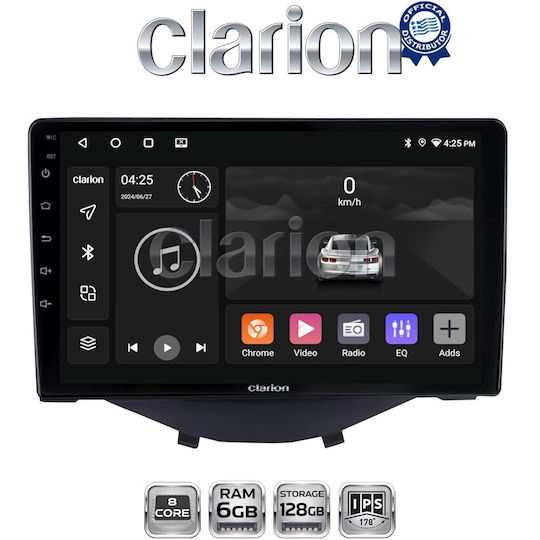 Clarion Gl53564b OEM Мултимедийна Екран Автомобилни Аудио Системи Toyota Aygo 2014 > Citroen C1 2014 > Peugeot 107 2014 > CarPlay Android Auto Bluetooth GPS Вграден Wi-Fi GPRS Electriclife