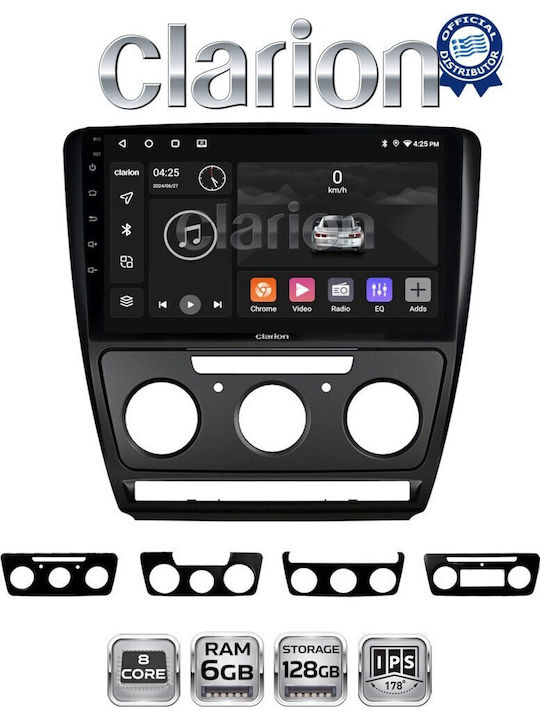 Clarion Gl53005b OEM Multimedia Car Screen Skoda Octavia 2005 > 2012 CarPlay Android Auto BT GPS WiFi GPRS Electriclife