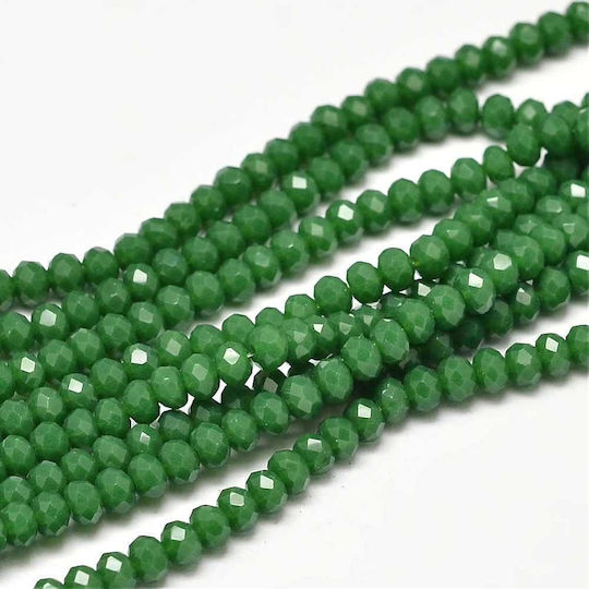 Κρυσταλλάκια Τύπου Swarovski Πράσινο Ζαντ 3mm 130τμχ