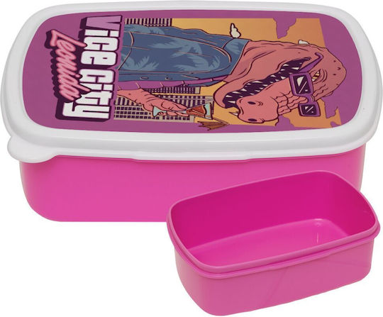 Koupakoupa Vice City Leonida Plastic Kids' Thermal Food Container Pink 18 x 13 x 6cm