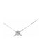 Nextime Leise Wanduhr Silber 85x4,5cm