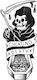 Down-n-out Декоративен стикер Cheating Death Reaper Sticker