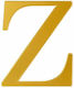 Monogramă Plexiglass 10cm Auriu Zeta