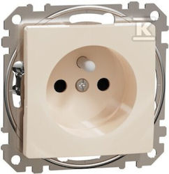 Schneider Electric Sedna Design Elements 2p+pe Priză de Curent cu Șină Ecrane Fără Șuruburi Terminale Bej Sdd112012
