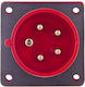 Board Plug 16a 5p 400v Red Ip44 615-6f7