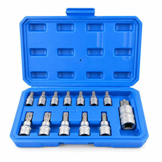 Σετ Καρυδάκια Μύτες Torx 5 Πλευρών Ts8-ts60 12 Τμχ Gebo Tools