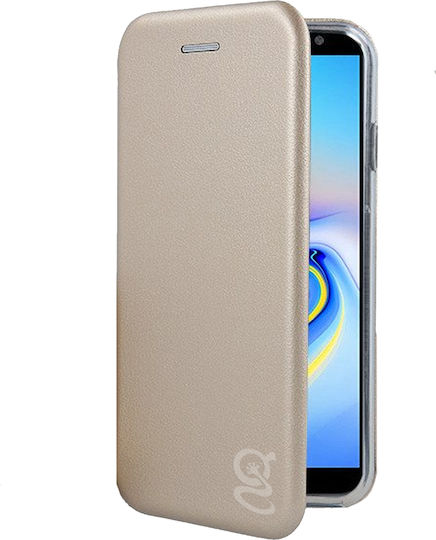 Book Piele / Silicon Auriu Galaxy A8 2018