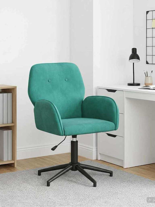 Swivel Visitor Chair with Arms in Turquoise Colour 54x55x90cm Swivel Visitor Chair with Arms in Turquoise Colour 54x55x90cm