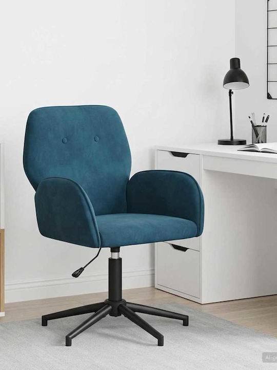 Swivel Visitor Chair with Arms in Blue Colour 54x55x90cm