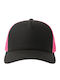 Atlantis S-rapper Cotton Five-Panel Hat Trucker Mesh Organic & Recycled Cotton Fuchsia Black