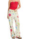 Women's Pantaloons with Rubber Band in Relaxed Fit Sunny Lime