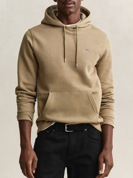 Gant Shield Sweatshirt Mit Kapuze Faded Taupe