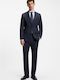 Winter Men's Groom's Suit with Slim Fit Blue
