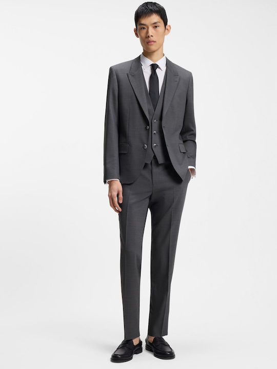 Henry Getlin Winter Men's Suit with Vest Slim Fit Grey