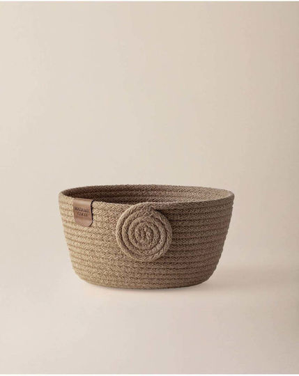 SteweHome Καλάθι Αποθήκευσης Υφασμάτινο Μπεζ 20x15cm