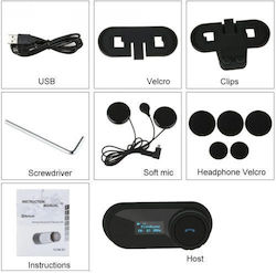 Bluetooth Intercom Μοτοσυκλέτας Freedcom Ακουστικά Μικρόφωνο Ez2481