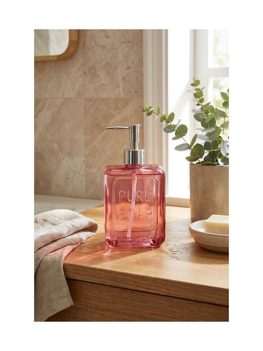 SteweHome Kitchen Glass Pink Dispenser 500ml