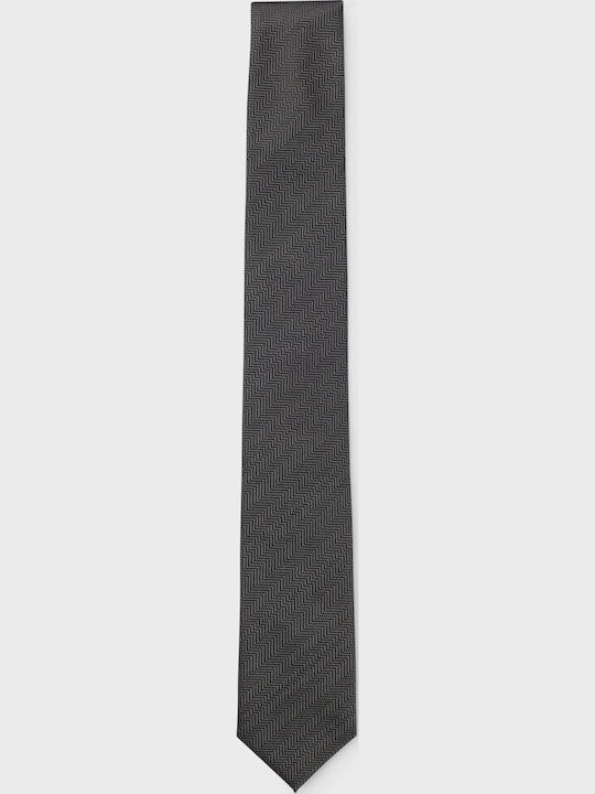 Hugo Men's Silk Printed Tie In Black Color