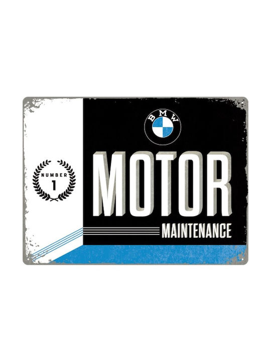 Nostalgic Art 3D Διακοσμητική Πινακίδα Bmw Motor Χειροποίητη από Μέταλλο 40x30cm