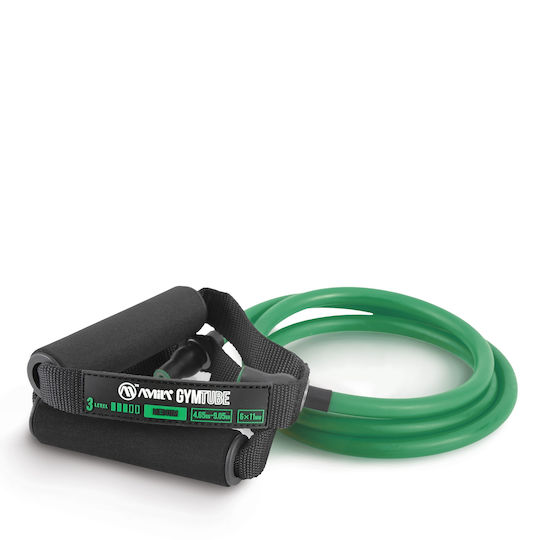 AMILA Gymtube de Rezistență Mediu cu Mânere Verde 1.4m