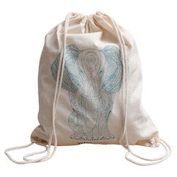 Yogistar Τσάντα Πλάτης Τσάντα Γυμναστήριο Elephant 100% Βαμβάκι Διαστάσεις 38 X 45 Cm