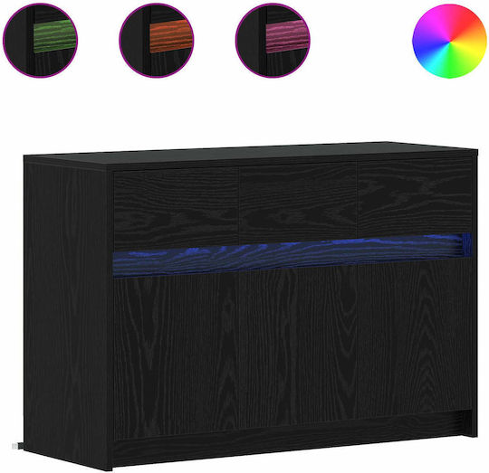 vidaXL TV-Ständer Schwarz Drossel M91xP34xH61cm