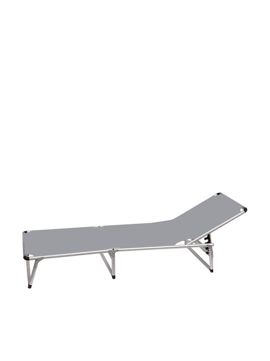 Aluminum Grey Deckchair 186x52x25cm Aluminum Grey Deckchair 186x52x25cm