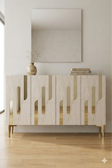 Wooden Sideboard Brown 120x30x75cm