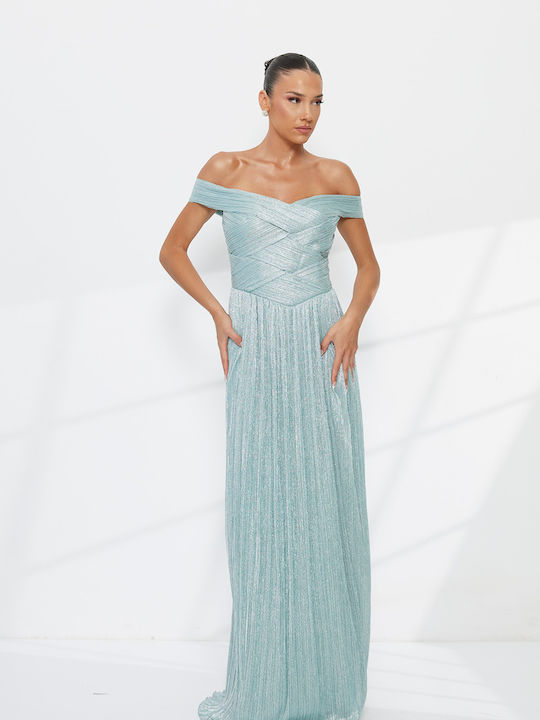 RichgirlBoudoir Summer Maxi Evening Dress Draped Pleated