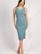 Summer Midi Sleeveless Dress Pistachio