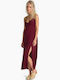 Rochie De Vară Maxi Cranberry Burgundy