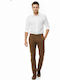 Pantaloni Chino cu Croială Regular Tabac
