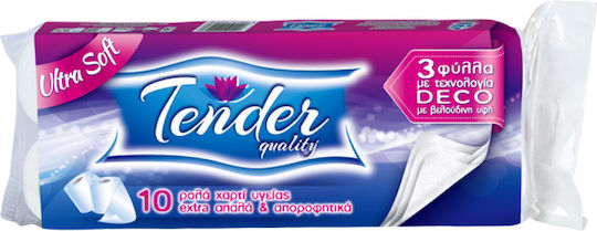 Tender Hârtie igienică 10 role 3 foi (120gr/rol)