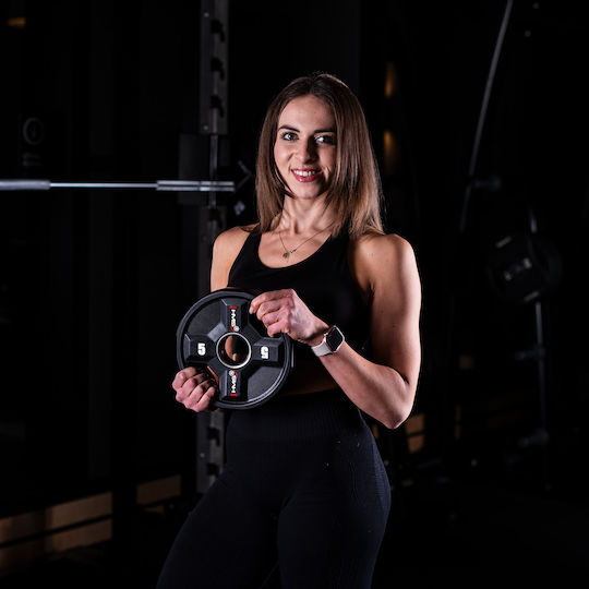 HMS Disc De Tip Olimpic 1 x 5kg Φ50mm Cu Plăci Pentru Antrenamentul De Forță