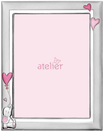 Atelier Kids Silver Pink Photo Frame 9x13cm