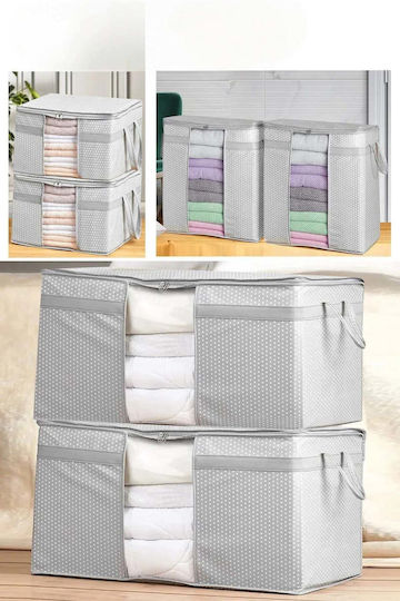 SteweHome Kleideraufbewahrung für Decke/Bettdecke / Kleidung in Grau Farbe 6 Stück