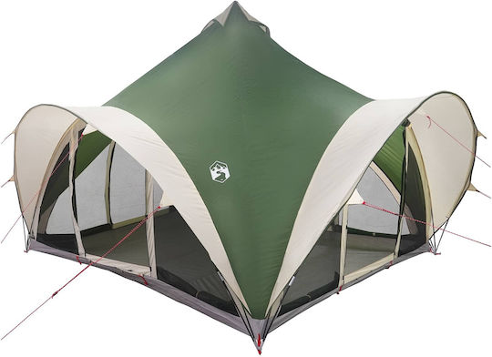 vidaXL Camping Teepee Green 4 Seasons for 6 People 400x400x350cm