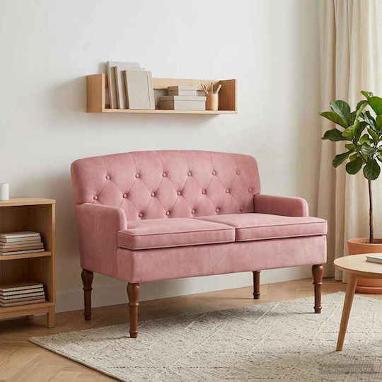 Doppelsitzer Samt Rosa 111x65x79cm