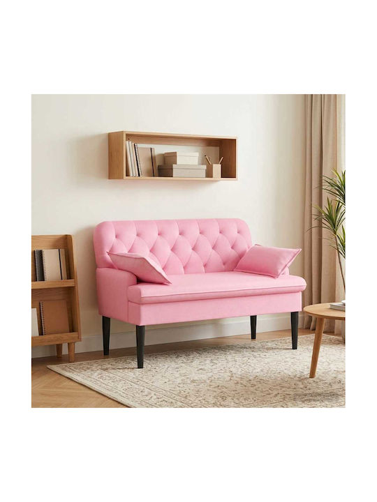Two-Seater Couch Pink 111x68x80cm