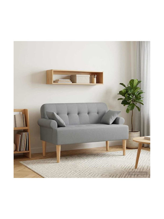Light Two-Seater Couch Light Grey 120x65x79cm