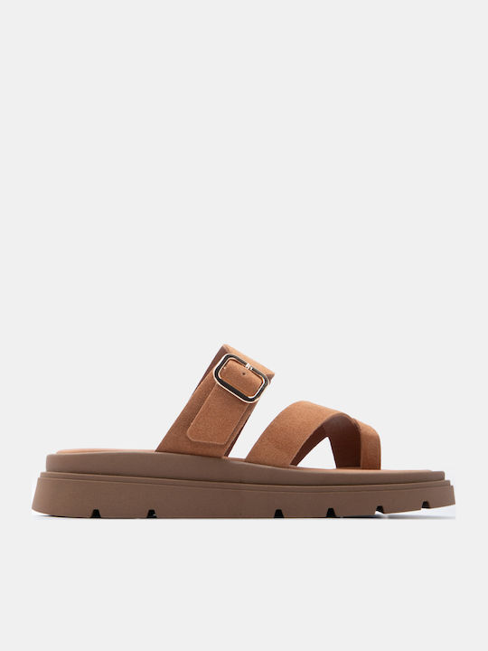 Luigi Leder Flache Damen Sandalen Flatforms Tab...