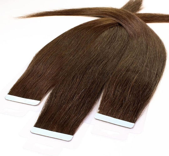 Стикер Удължение в Кестеняв Цвят 60см Hair2heart 2 Бройки