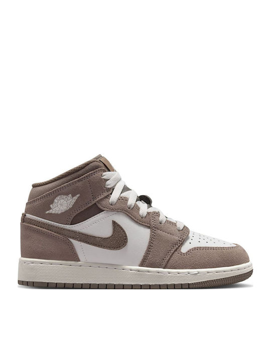 Jordan Air Jordan 1 Mid Παιδικά Sneakers High Καφέ